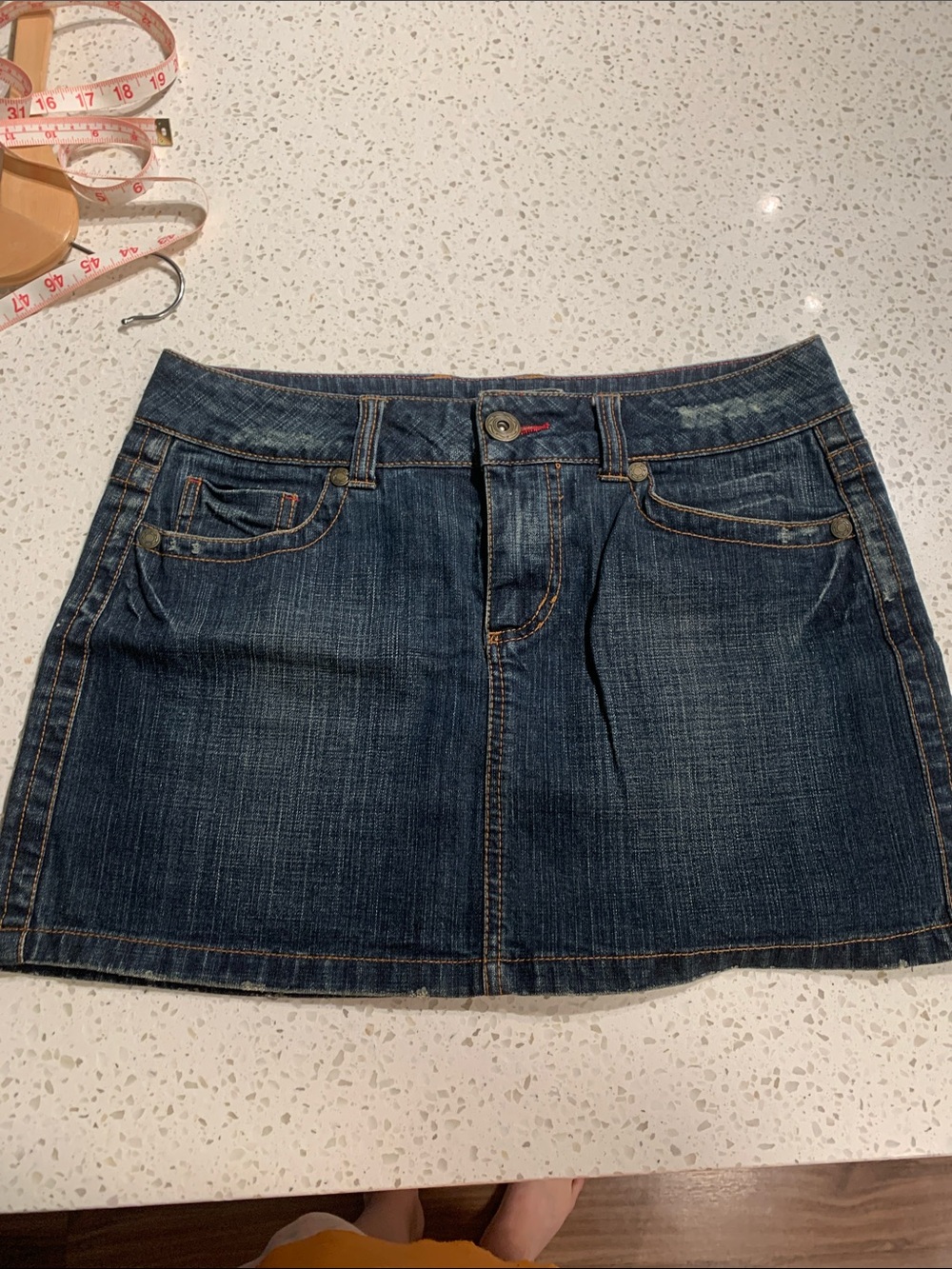 Short jeans skirt